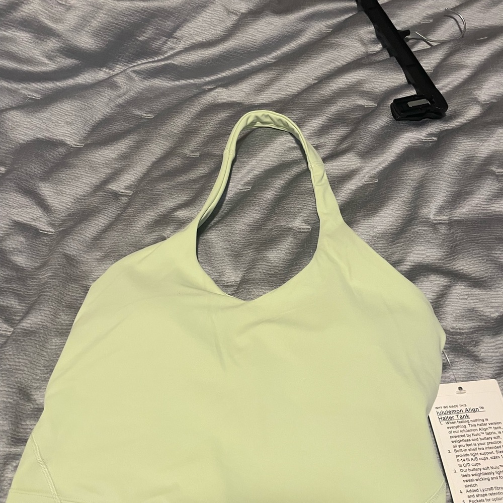 Lululemon Align halter tank. NWT size 6. Creamy mint